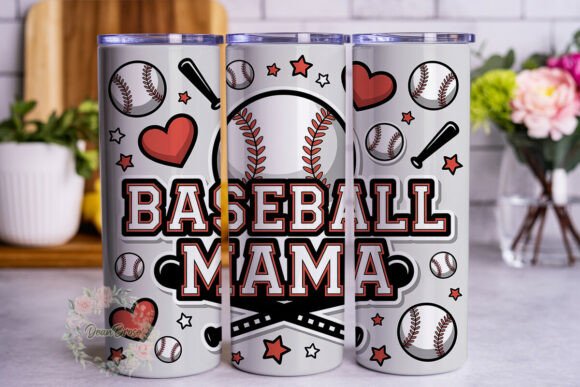 Baseball Mama Tumbler Wrap Graphics for Crafters