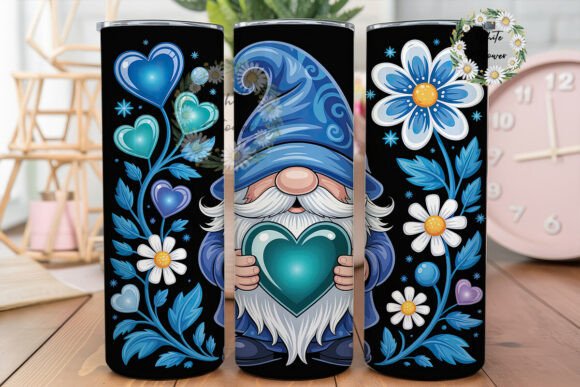 Blue Gnome Heart Floral Tumbler Wrap Review