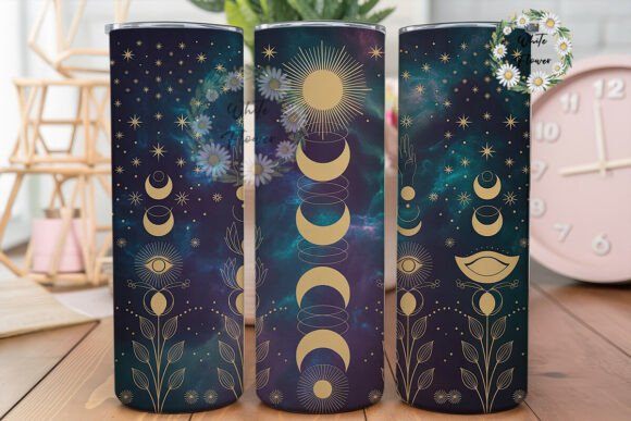 Celestial Moon Phases 20oz Tumbler Wrap