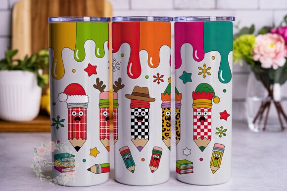 Christmas Teacher Life Pencil Tumbler Graphics Review