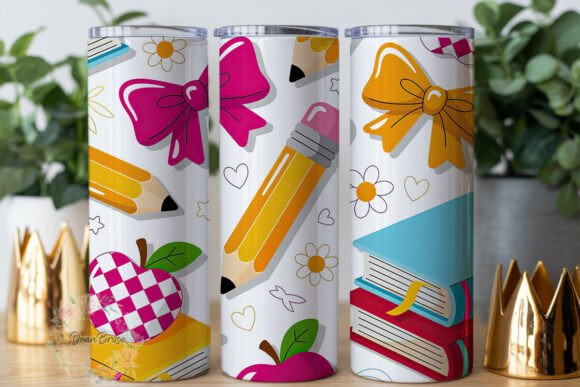 Cute School Supplies Tumbler Wraps & Graphics Review