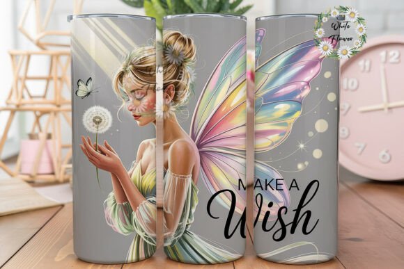 Dreamy Fairy Dandelion 20oz Tumbler Wrap Graphics