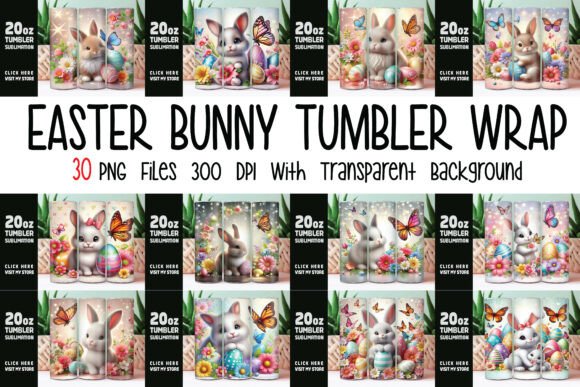 Easter Bunny Tumbler Wrap Graphics for Tumbler Wraps