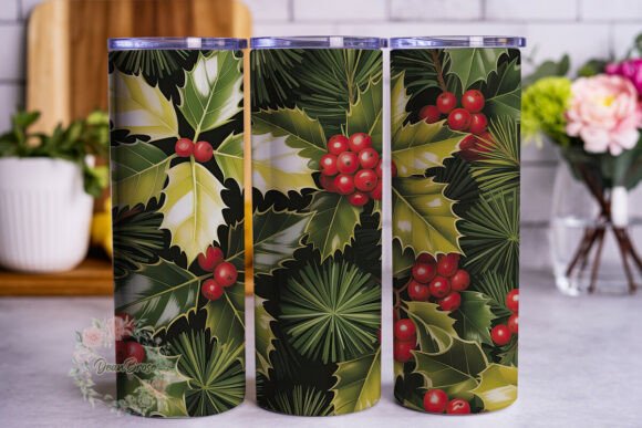 Festive Holly Berry 20oz Tumbler Wrap: Graphics for Tumbler Wraps Reviewed