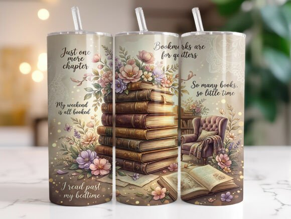 Floral Book Lover Tumbler Wrap: A Designer's Review