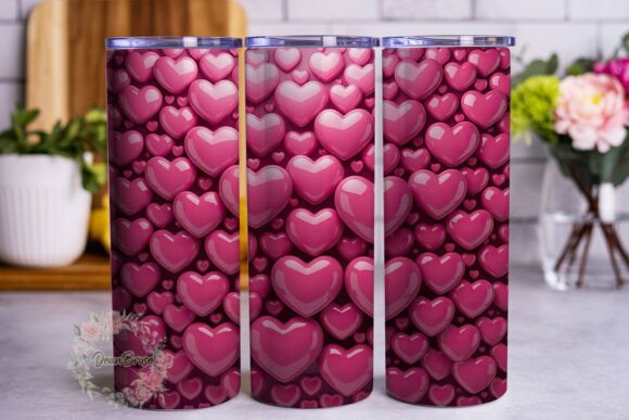 Fuchsia Pink Hearts Tumbler Wrap Review for Embroidery