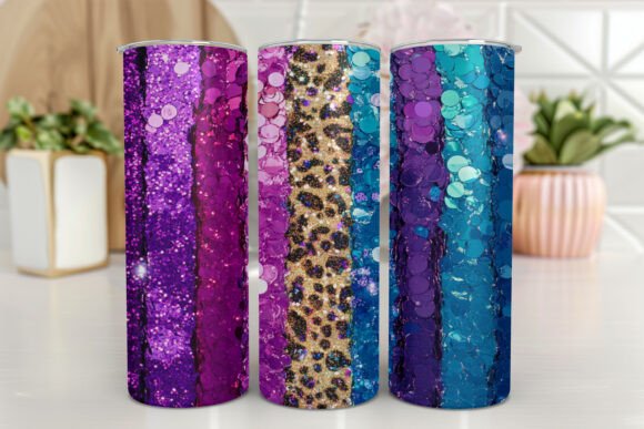 Glitter Cheetah Tumbler Wrap 20 Oz Graphics for Tumbler Wraps