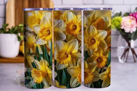Golden Daffodil Dew Drops: Graphics & Tumbler Wraps Reviewed