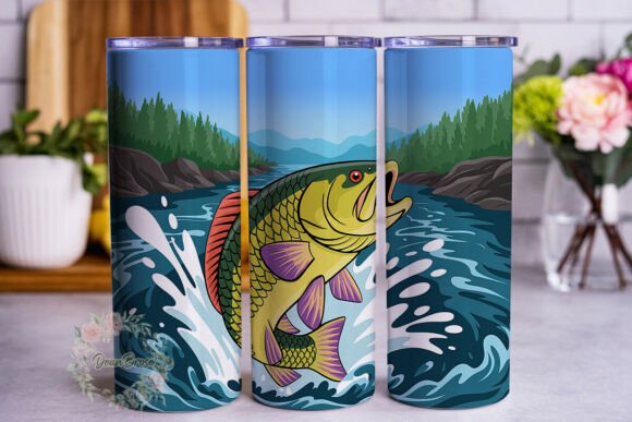 Jumping Fish River Scene: A Tumbler Wrap Graphics Review