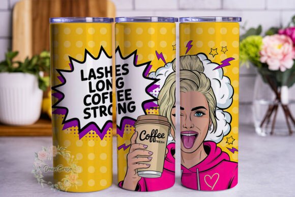 Lashes Long Coffee Strong 20oz Tumbler Graphics & Tumbler Wraps Review