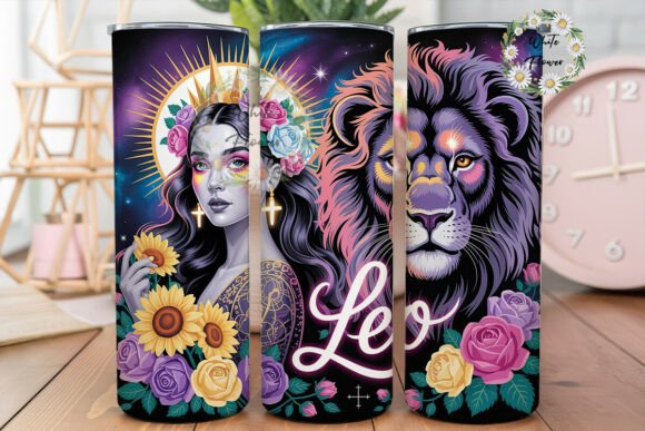 Leo Zodiac Queen Lion Tumbler Wrap Graphics Review