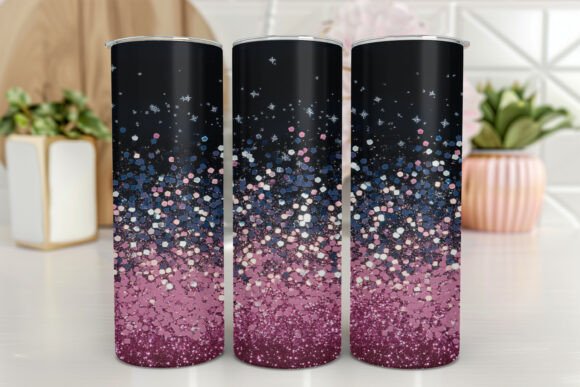 Leopard and Black Glitter Tumbler Design Graphics