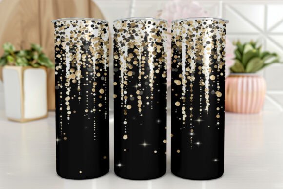 Leopard Tumbler Designs Gold Glitter Graphics for Tumbler Wraps