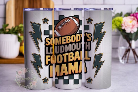 Loudmouth Football Mama Tumbler Wrap Graphics