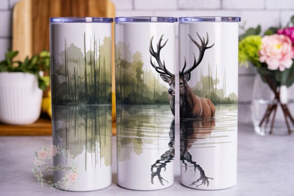 Majestic Deer Forest Graphics & Tumbler Wraps