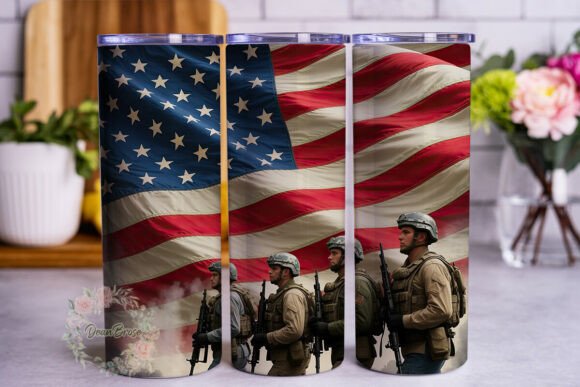 Military Honor Flag 20oz Tumbler Wrap Graphics Review