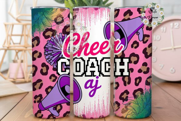 Pink Leopard Cheer Coach 20oz Tumbler Graphics & Tumbler Wraps Review