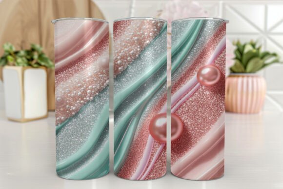 Purple Marble Tumbler Wrap Gold Glitter Graphics & Wraps