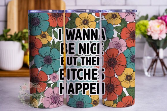 Sassy Floral Tumbler Wrap Graphics for Local Brands