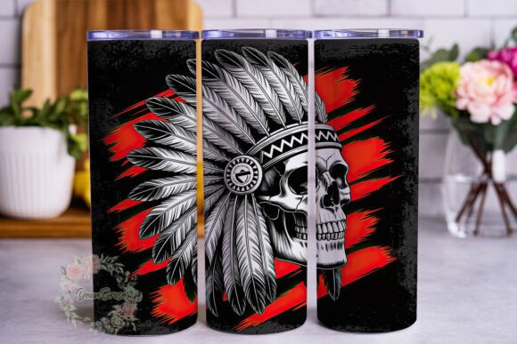 Skull Headdress Tumbler Wraps Graphics Review