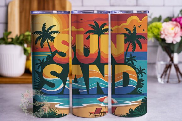 Sunset Beach Palms 20oz Tumbler Wrap: Graphics & Tumbler Wraps Reviewed