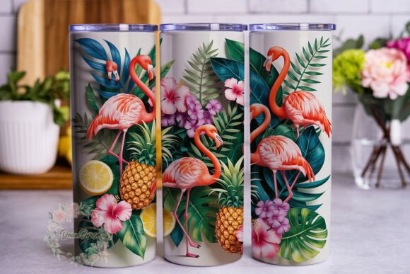 Tropical Flamingo Pineapple Graphics & Wraps